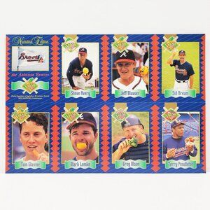 Atlanta Braves Vintage 1993 Nutrition Edition Baseball Cards Sheet Uncut 90s MLB
